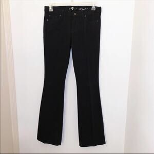 NWOT 7 For All Mankind A Pocket Black Flare Jeans